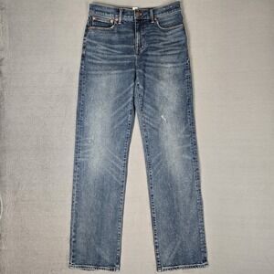 MADEWELL Jeans Womens 27 Kaihara Denim The Rail Straight Blue Med Wash Japanese